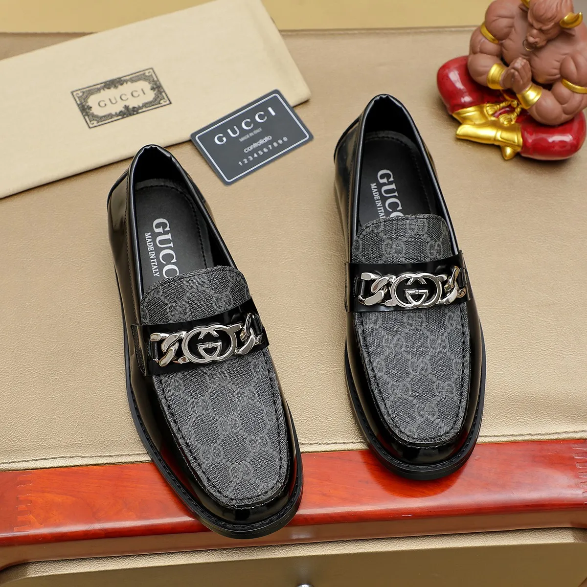 Men's men's shoes💰460💰💰Gucci official website men's business formal leather shoes updated💥Hong Kong counters synchronize new styles💥completely one-to-one replica shipment👍zero gap in counter quality 0⃣️made of imported cowhide on the outside+water-dyed🐂leather lining, color optional! Matching code 38-45
